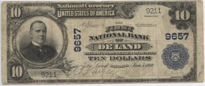 1902 $10 Plain Back Charter #9657
