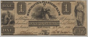 1833 $1 "A" Plate Note