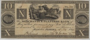 1833 $10 "A" Plate Note