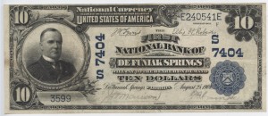 1902 $10 Plain Back Charter #7404