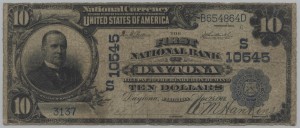 1902 $10 Plain Back  Charter #10545