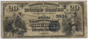 1882 $20 Date Back Charter #5534