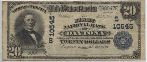 1902 $20 Plain Back Charter #10545