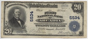 1902 $20 Plain Back Charter #5534 (ONLY 2 KNOWN)