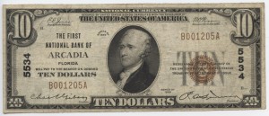 1929 $10 Type 1 Charter #5534