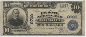 1902 $10 Plain Back Charter #8728