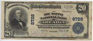 1902 $20 Plain Back Charter #8728