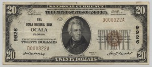 1929 Type 1 $20 Note Charter #9926