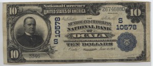 1902 Plain Back $10 Note Charter #10578