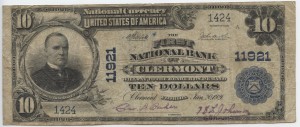 1902 $10 Plain Back Charter #11921