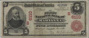 1902 Red Seal $5 Note Charter #6110
