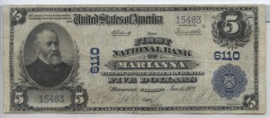 1902 Plain Back $5 Note Charter #6110