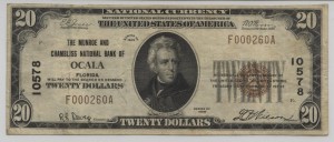 1929 Type 1 $20 Note Charter #10578