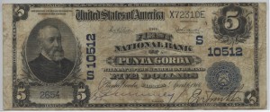 1902 Plain Back $5 Note Charter #10512