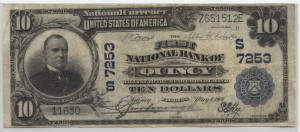 1902 Plain Back $10 Note Charter #7253