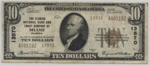 1929 Type 2 $10 Note Charter #13570