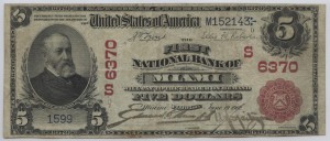 1902 Red Seal $5 Note Charter #6370