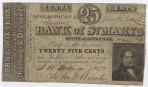 1842 25 Cent Note