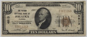 1929 Type 1 $10 Note Charter #4813