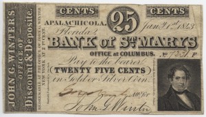 1843 25 Cent Note