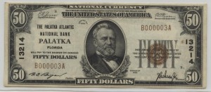 1929 Type 1 $50 Note Charter #13214