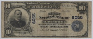 1902 Plain Back $10 Note Charter #6055