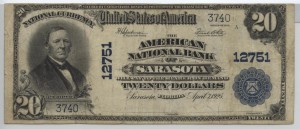 1902 Plain Back $20 Note Charter #12751