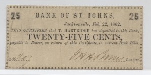 1862 .25 Cent Note