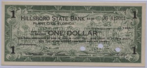 1933 Hillsboro State Bank $1