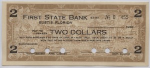 1933 First State Bank $2