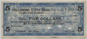 1933 Hillsboro State Bank $5