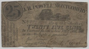 1862 Stage Coach Variety 25 Cent Note