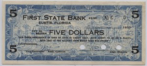 1933 First State Bank $5
