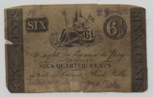 1837 6 1/4 Cent Scrip Unlisted Unique Scrip