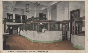 Interior of The Central National Bank Post Card