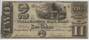 1857 $2 Note "Transportation" written in