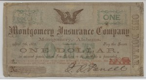 1862 $1 Stage Coach Note