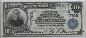 1902 Plain Back $10 Note Charter #7796