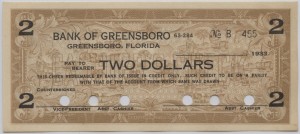 1933 Bank of Greensboro $2