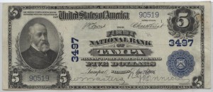 1902 Plain Back $5 Note Charter #3497