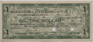 1933 Wewahitchka State Bank $1