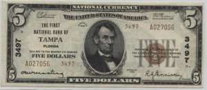 1929 Type 2 $5 Note Charter #3497