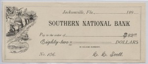 189_ Southern National Bank $82.88 Check