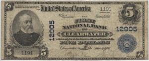 1902 $5 Plain Back Charter #12905