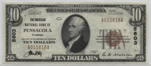 1929 Type 1 $10 Note Charter #5603