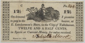 March 1, 1834 .12 1/2 Cent Scrip