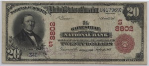 1902 Plain Back $20 Note Charter #S8802