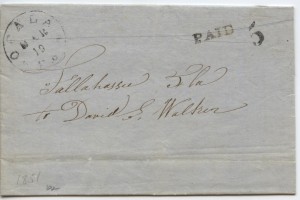 1851 Ocala .05 Paid Postage