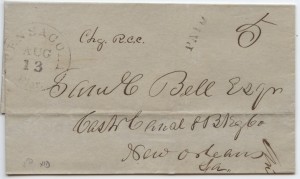 1849 Pensacola .05 Paid Postage