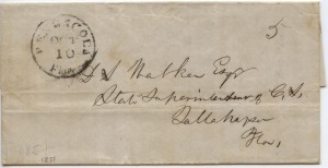 1851 Pensacola .05 Paid Postage